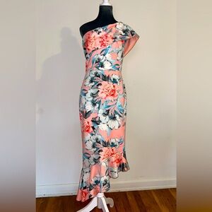 Gorgeous midi dress in flower print (peachy coral color) from ASOS